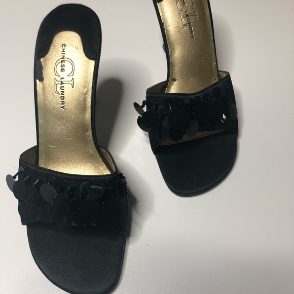 Chinese Laundry Black Embellished Mule - Picture 5 of 6